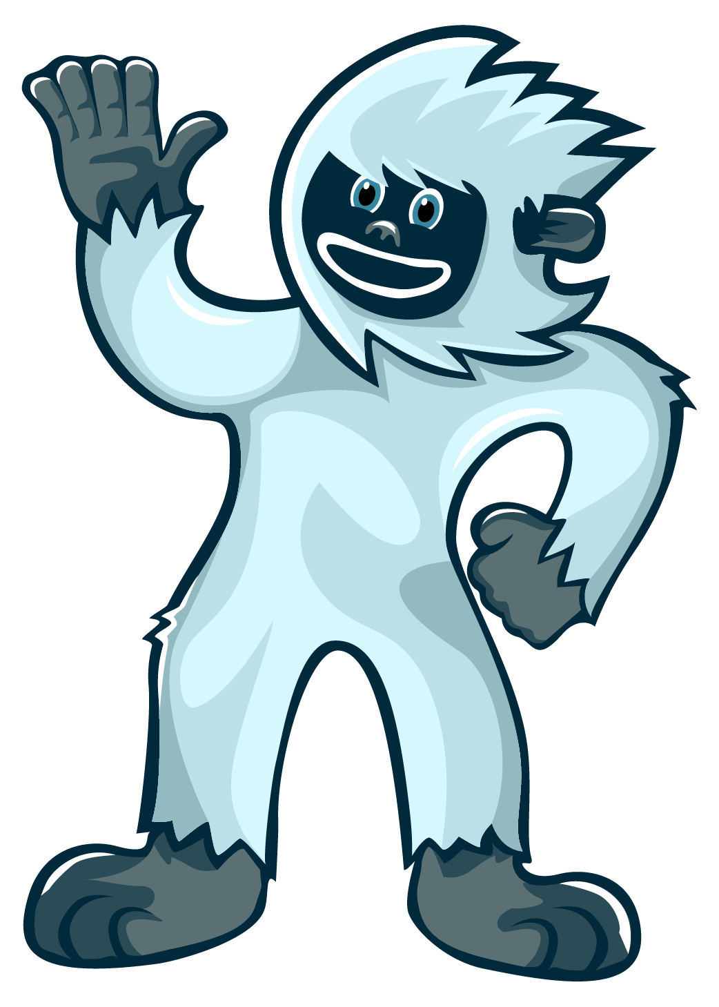 Zeb the Yeti waving courage to connect<br />
