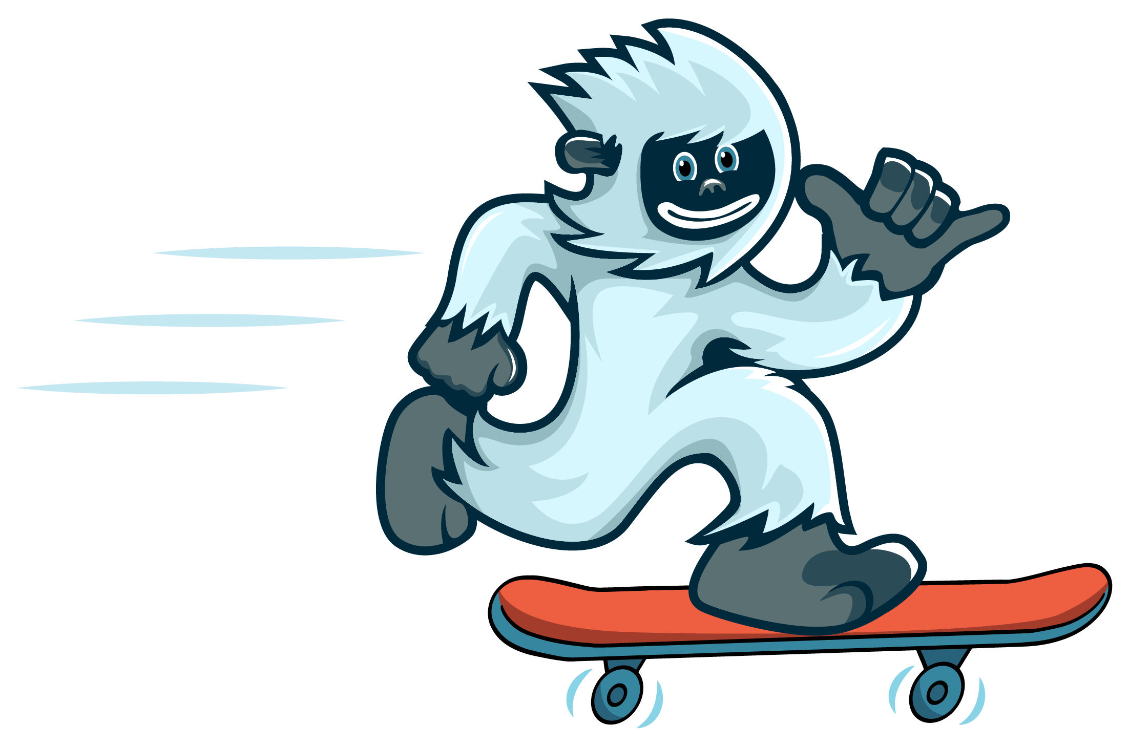 Zeb the Yeti skateboarding Courage to Connect